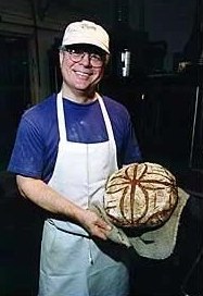 A hand-molded rustic loaf from La Farine