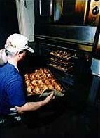 Pastries fresh from the oven at La Farine